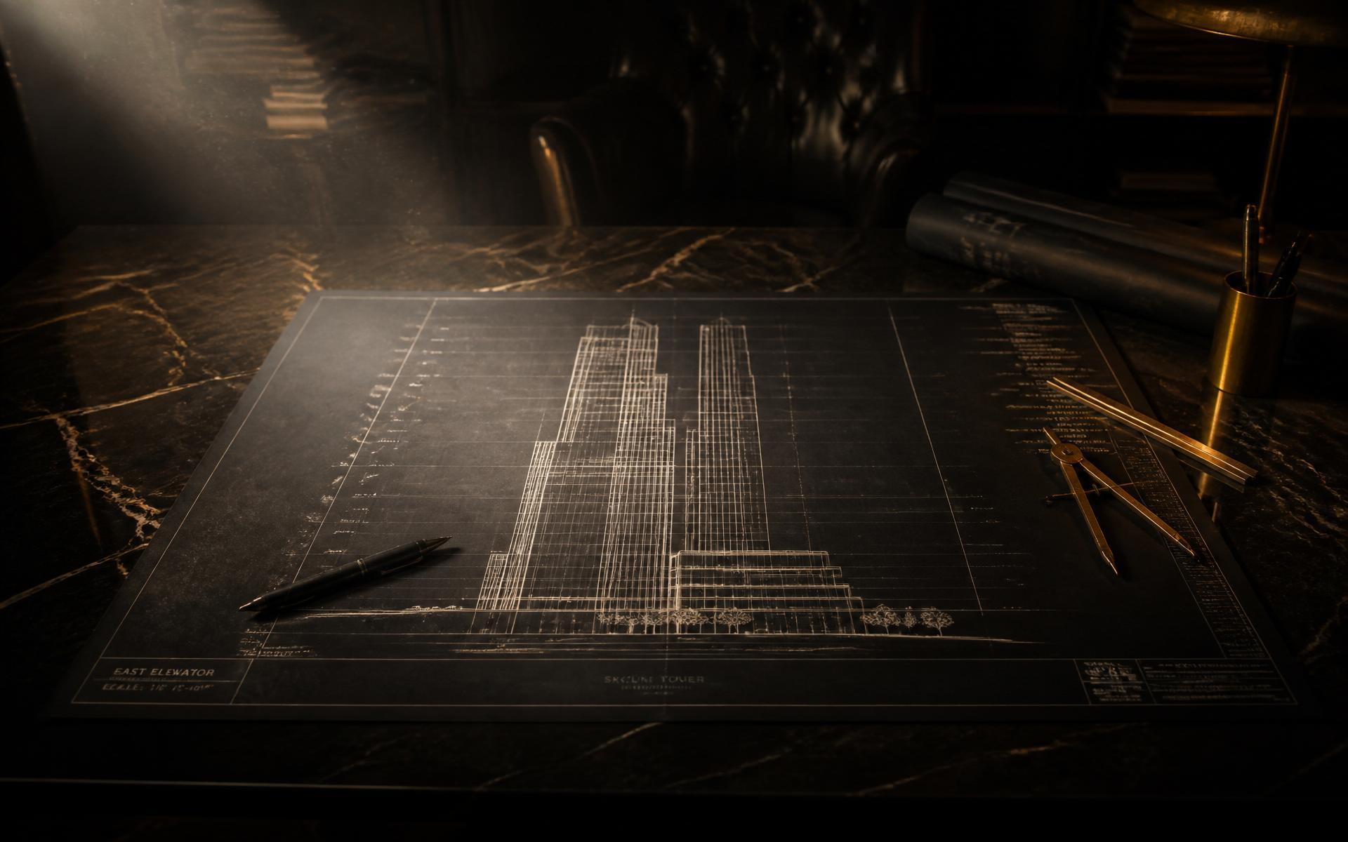 Scene 01 - Architectural Blueprint & Design